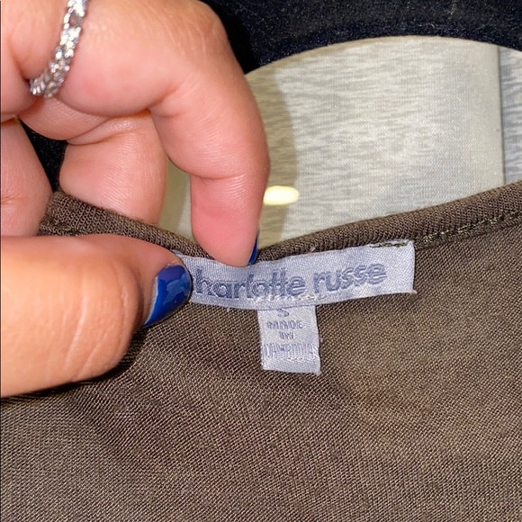 Lace Up Dark Green Short Sleeve - Picture 3 of 3